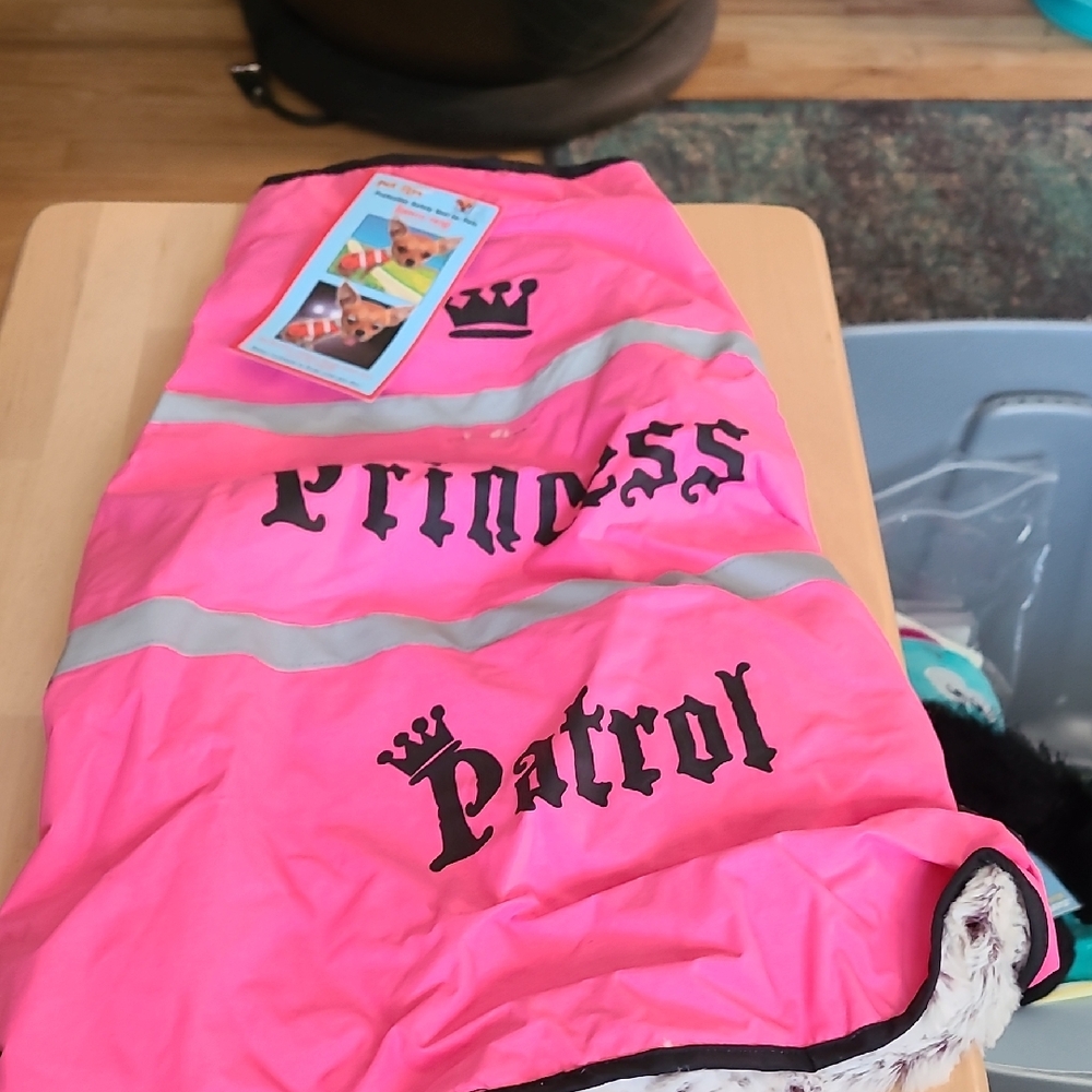 Princess Patrol Reflective Pink Dog Coat